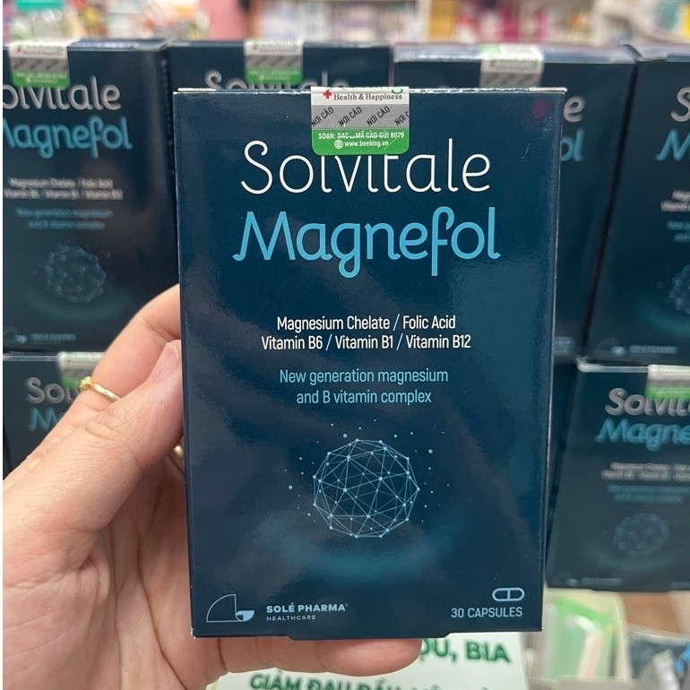 Solvitale Magne-Fol 30 Viên – Magie Bisglycinate, Vitamin B1 B6 B9 B12