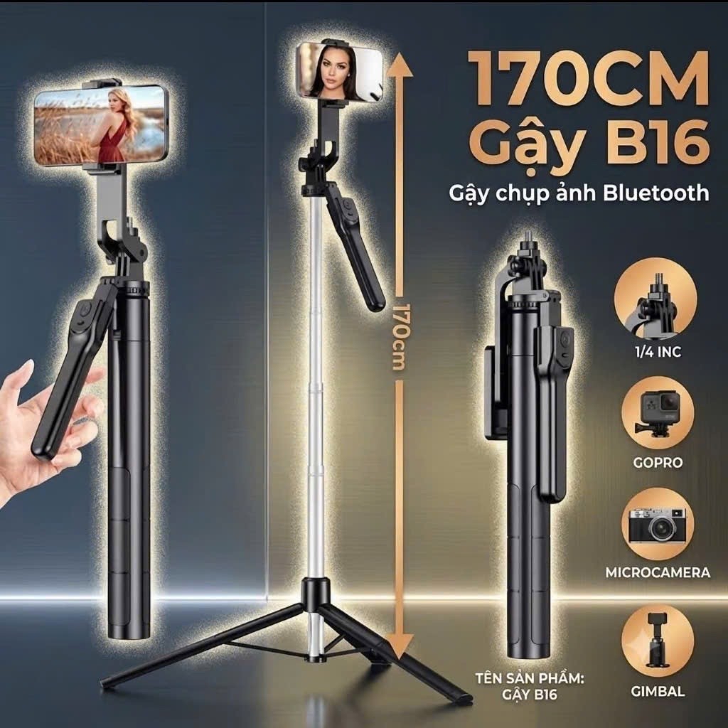 Gậy chụp ảnh Bluetooth B16