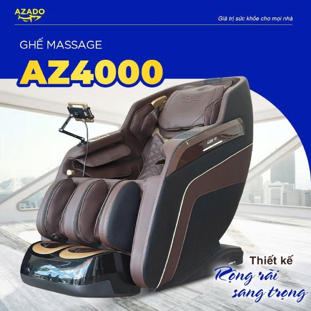 Ghế massage Azado az4000 bi silicon 4D cao cấp chính hãng .