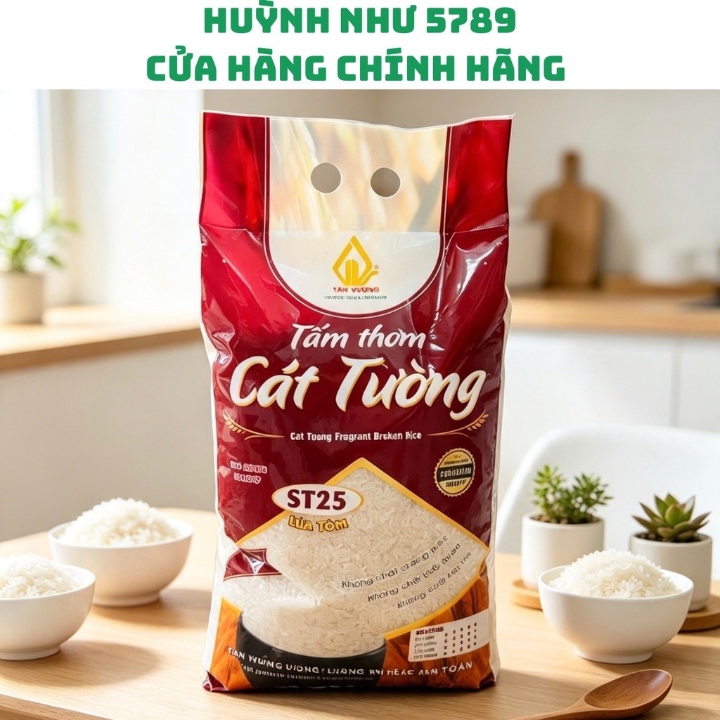 [CHÍNH HÃNG]<Túi 2kg>Gạo tấm thơm Cát Tường ST25, 2kg
