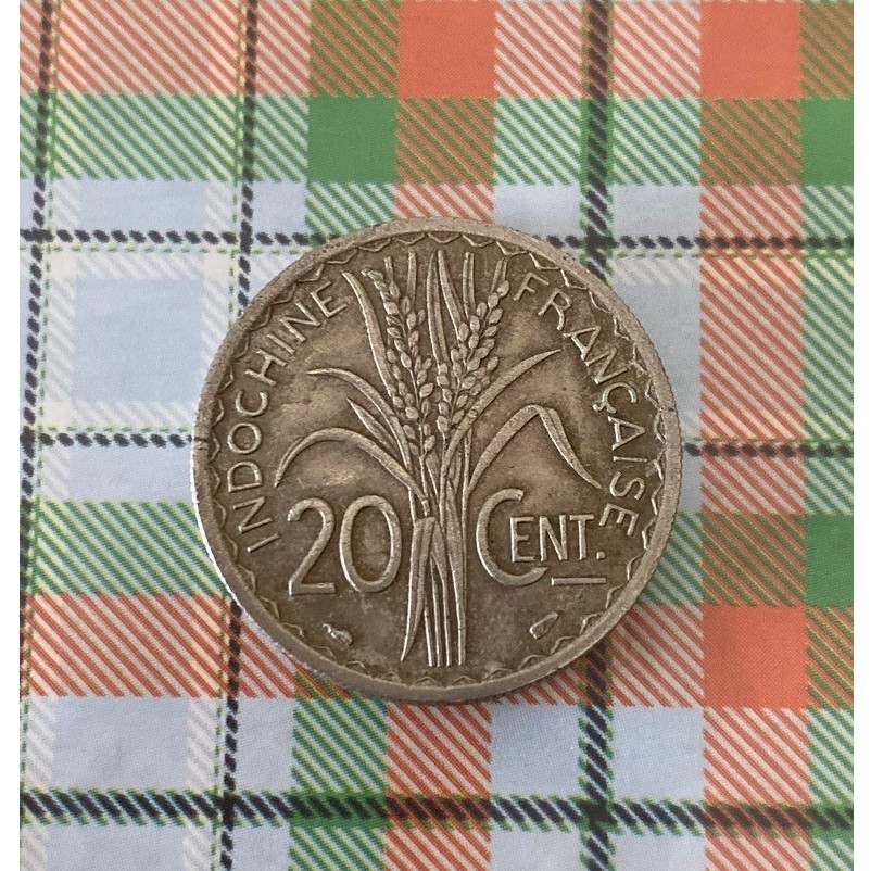 Sưu tầm 1 xu Đông dương 20 cent nữ thần 1939, 1940