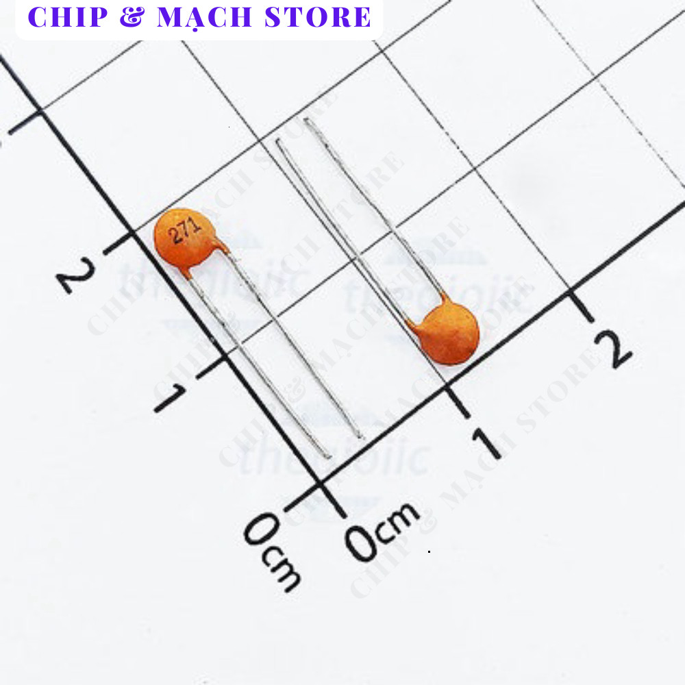 [200 Cái]- Tụ Gốm Tròn 270pF 50V Chip & Mạch Store