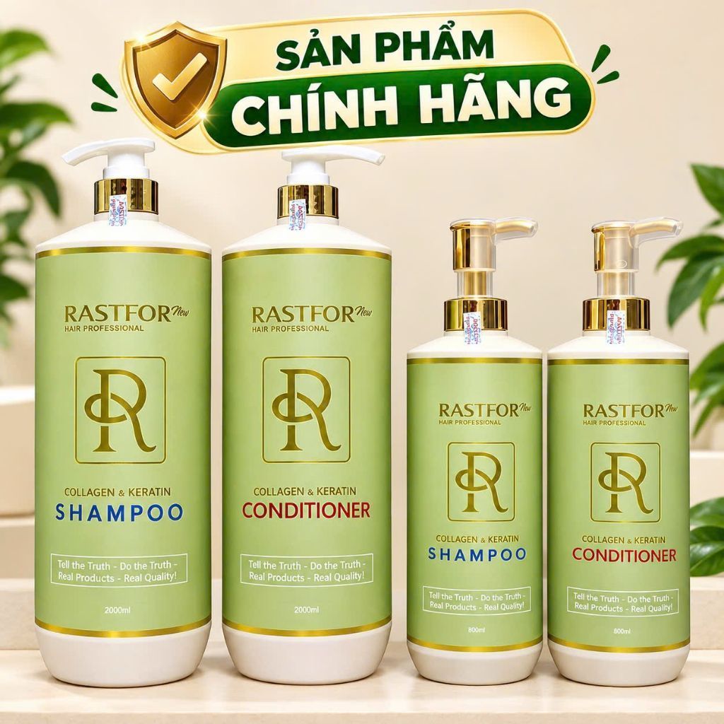 cặp dầu gội RASTFOR 800ML chính hãng hương nước hoa
