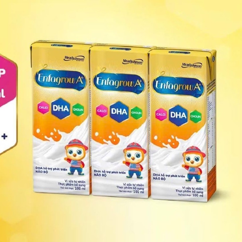 HSD 06/2027_[ 3 hộp/lốc x 180ml] Sữa Enfagrow A+ pha sẵn cho bé