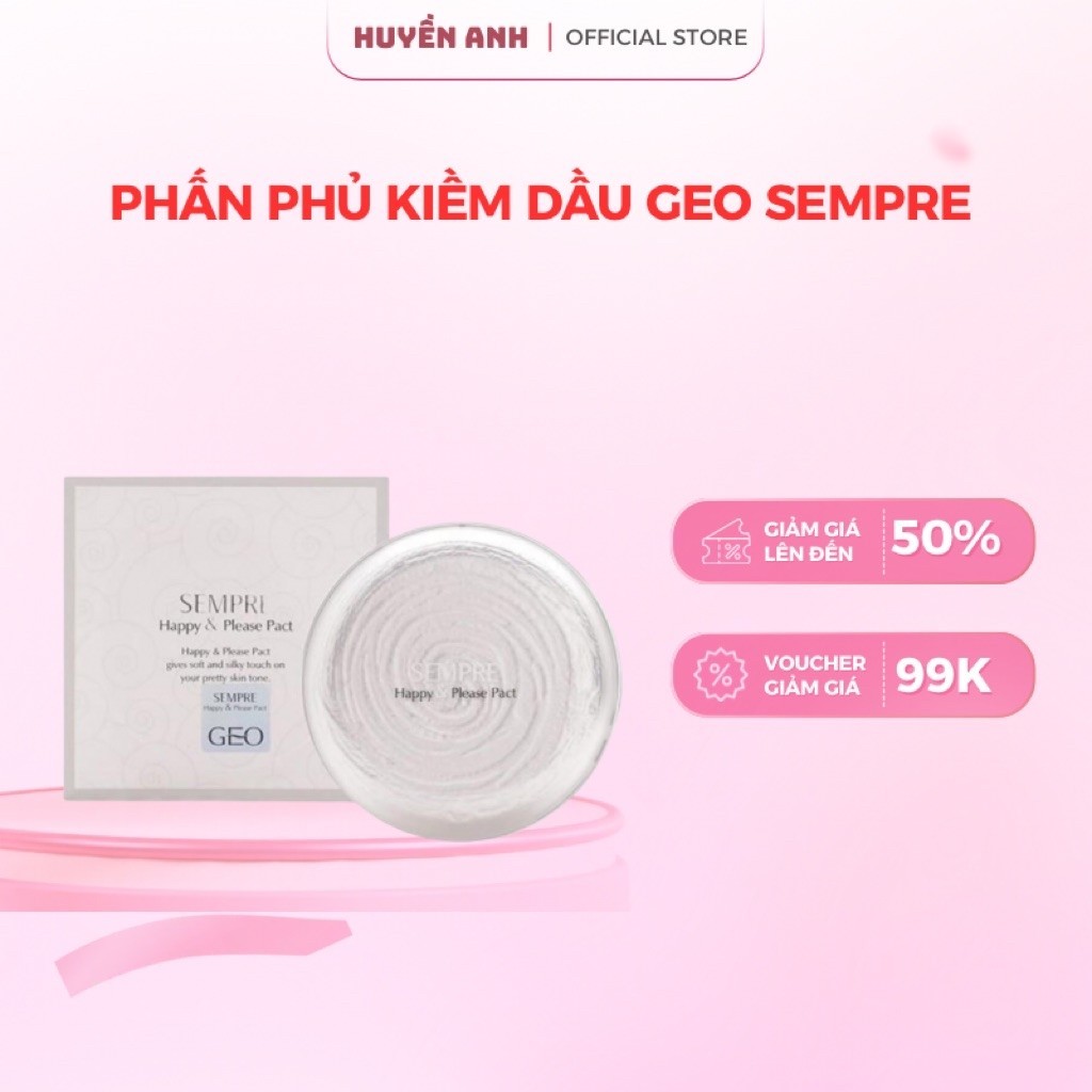 Phấn Phủ Catalina Geo Sempre /Catalina Happy & Please Pact Siêu Mịn Kiềm Dầu  Khô Thoáng Tự Nhiên Hà