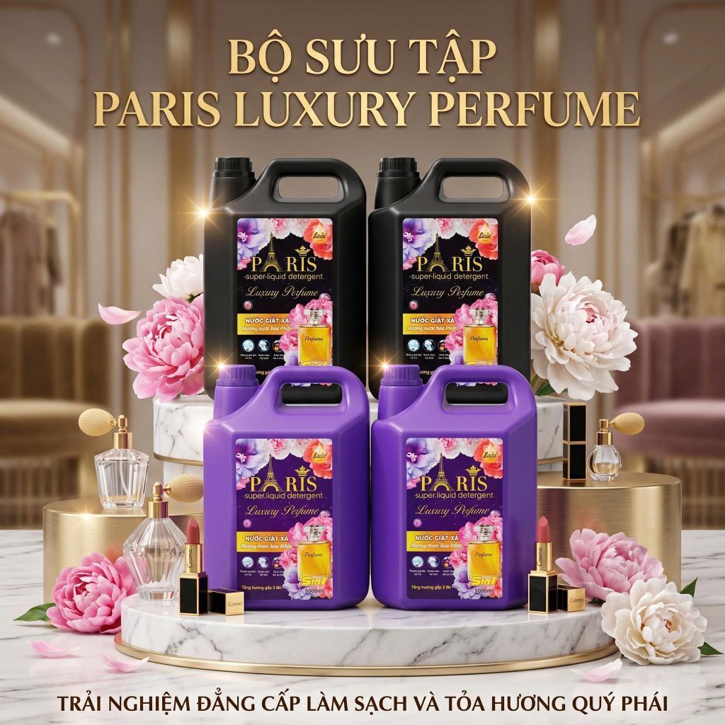Sỉ combo 1 thùng 4 can nước giặt mỗi can 5L ( 4 can *5L = 20L)