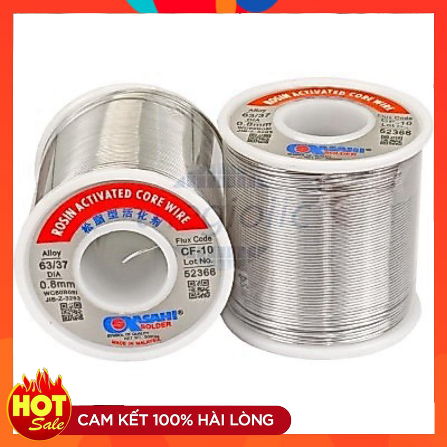 Thiếc Hàn 0.8 Sn63 Pb37 500G Asahi ChipViet Store