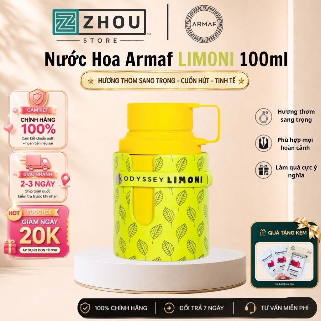 Nước hoa Limoni Armaf Odyssey Limoni 100ml - Tươi mát, ngọt nhẹ, sạch sẻ