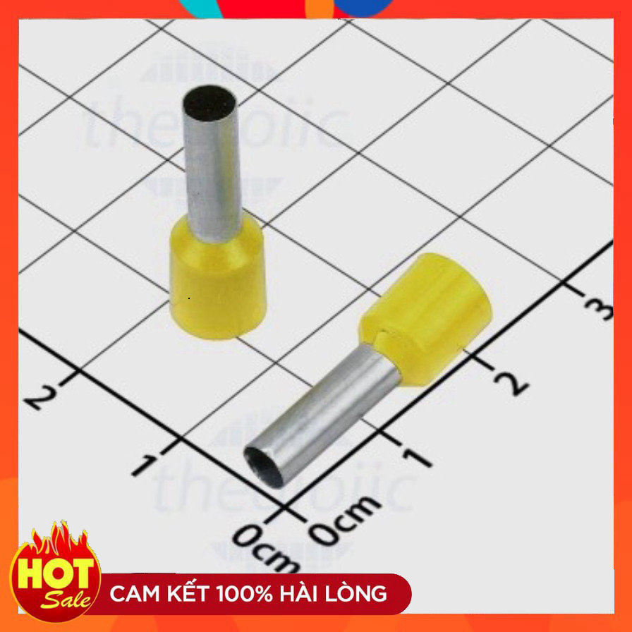 [30 Cái]- E6012 Cos Pin Rỗng Cỡ Dây 6mm2 Màu Vàng