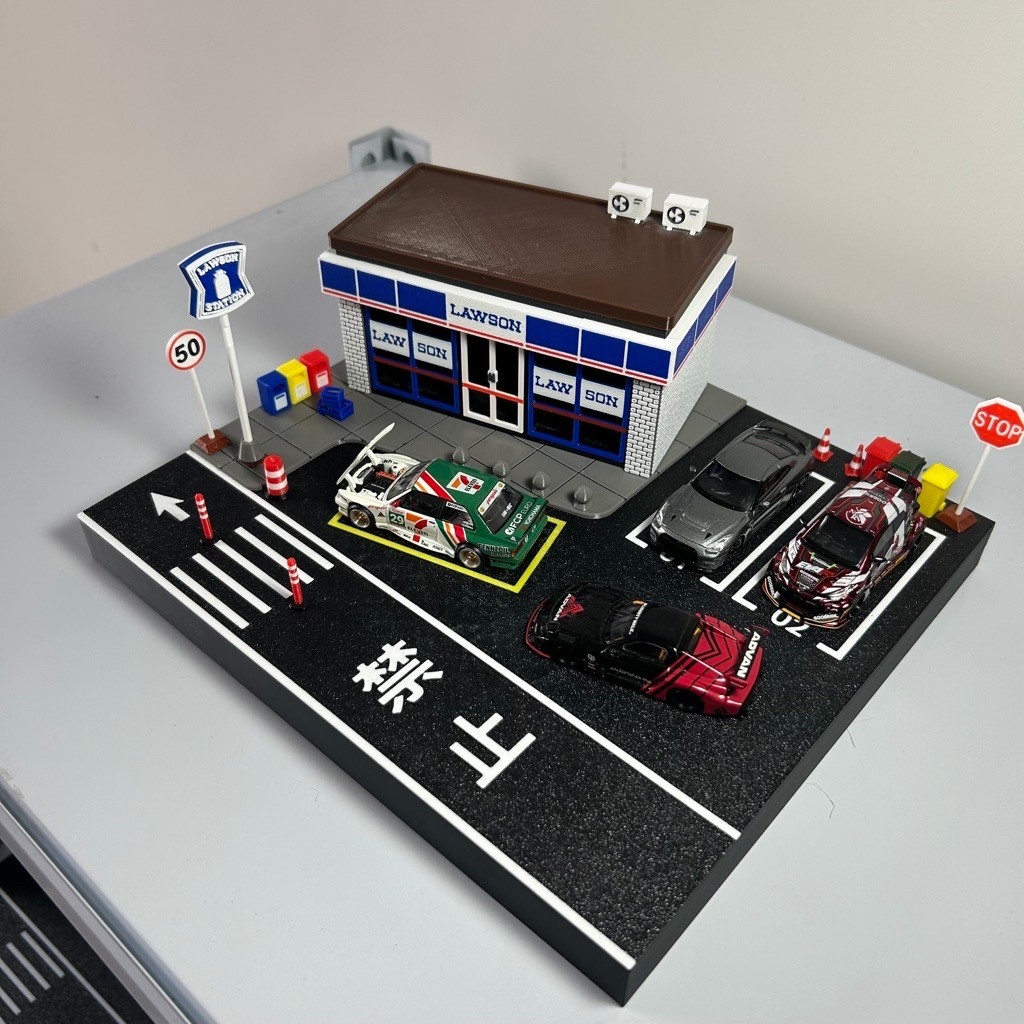 Diorama Lawson 1:64 KHÔNG XE - Diorama cửa hàng tiện lợi Lawson cho xe mô hình 1/64 - Sa bàn trưng b
