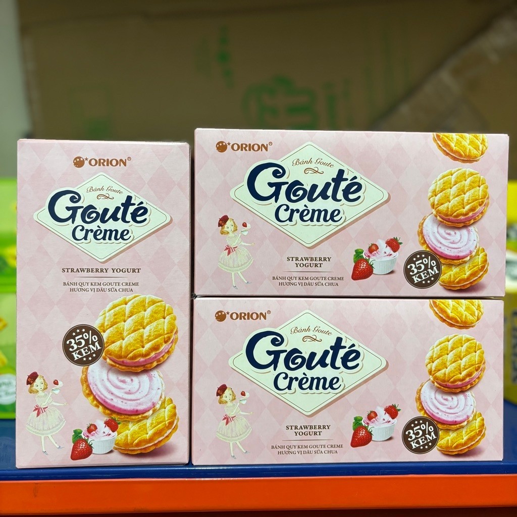 Combo 8 hộp - Bánh Goute orion vị sữa chua dâu (hộp 6 gói)