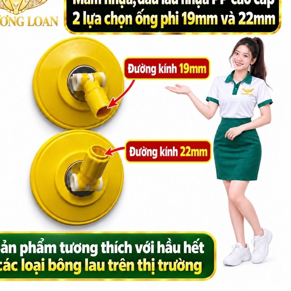 PK.M-ES03 Mâm nhưna, Đầu cây lau nhà 360° dùng gắn bông lau nhựa PP cao cấp, bền bỉ dài lâu.