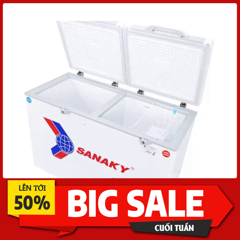 IB ĐẶT HÀNG  Tủ đông Sanaky VH-5699W4K 365/560L Inverter Dàn Đồng 2 Chế Độ Mặt Kính Tiết Kiệm Điện H