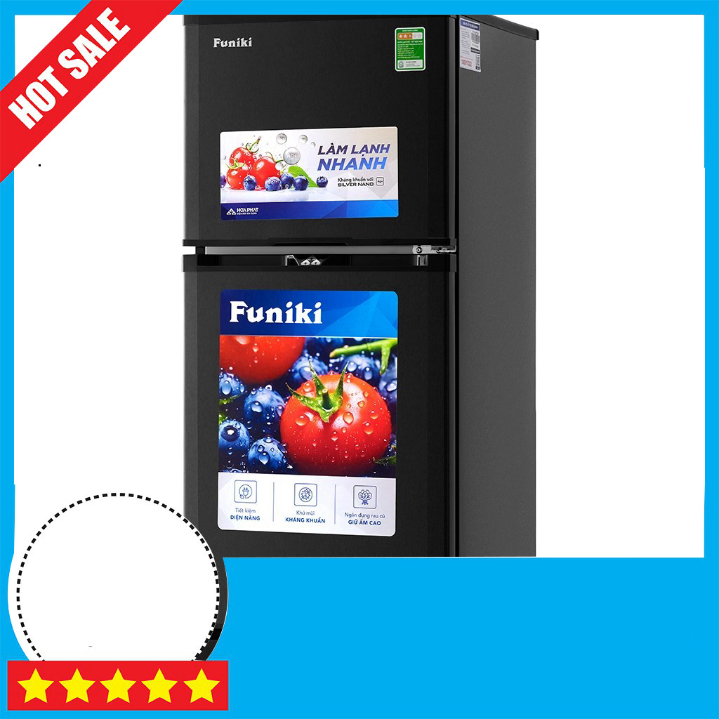 IB ĐẶT HÀNG  Tủ Lạnh Funiki 120L HR T6120TDG 2 Cánh Ngăn Đông Trên Làm Lạnh Nhanh Tiết Kiệm Điện Bảo