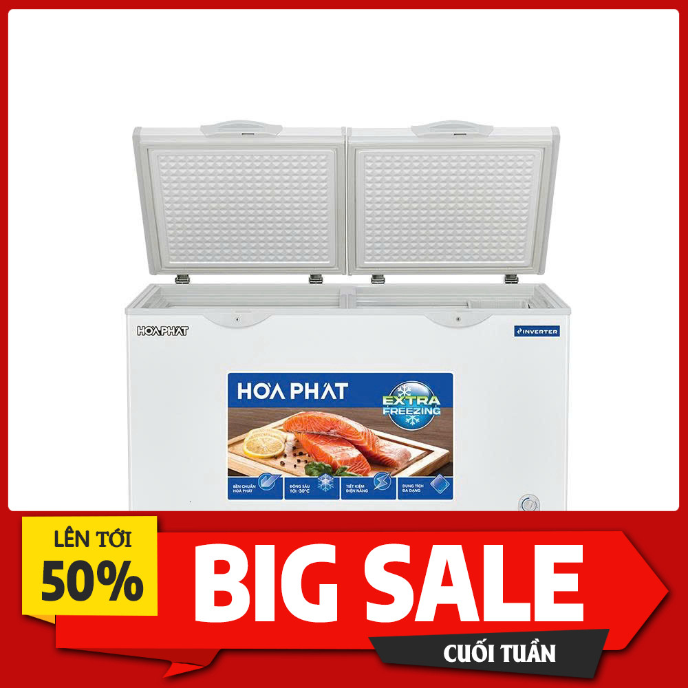 IB ĐẶT HÀNG  Tủ Đông Hòa Phát Inverter HPF AD8352 352L 1 Ngăn 2 Cánh Dàn Đồng Làm Lạnh Nhanh Tiết Ki