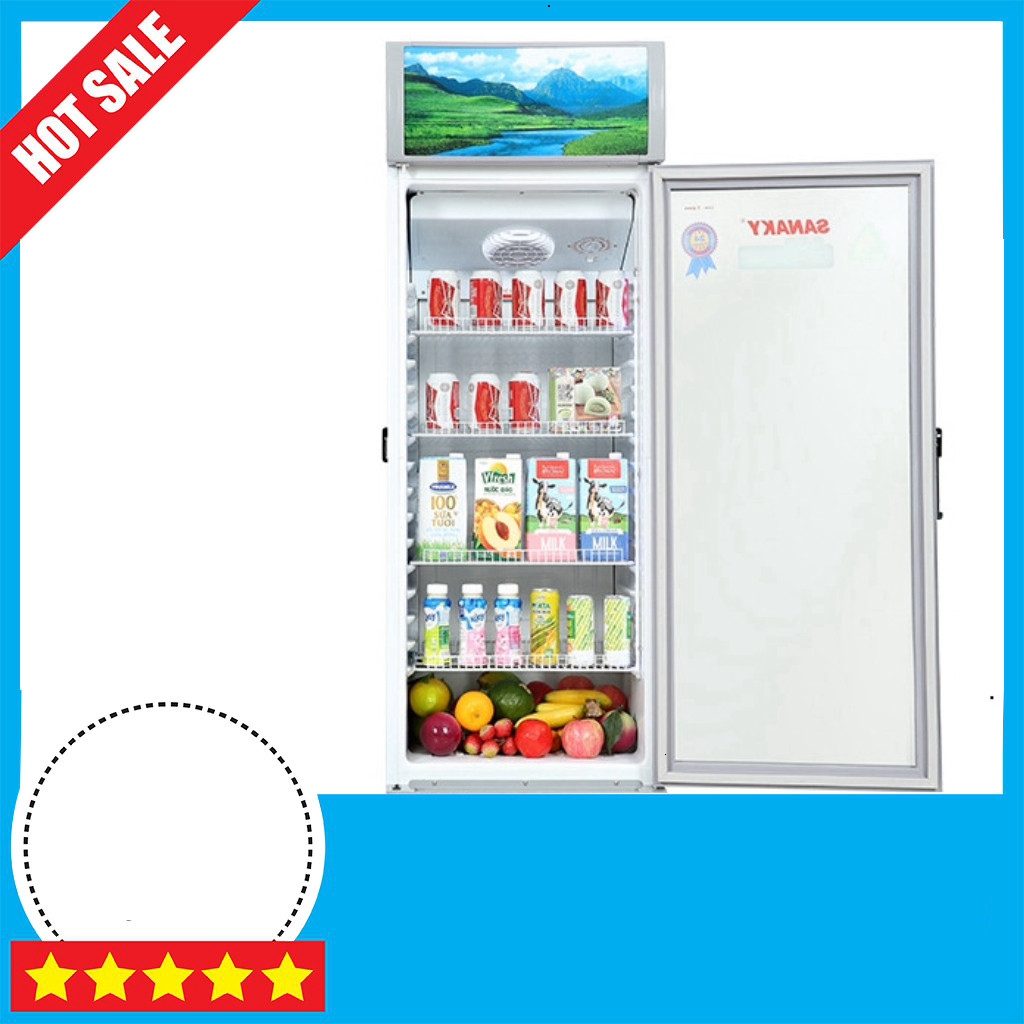 IB ĐẶT HÀNG  Tủ Mát Sanaky VH-258KL 200 Lít 1 Cánh Kính Cường Lực Làm Lạnh Nhanh Bảo Quản Thực Phẩm 
