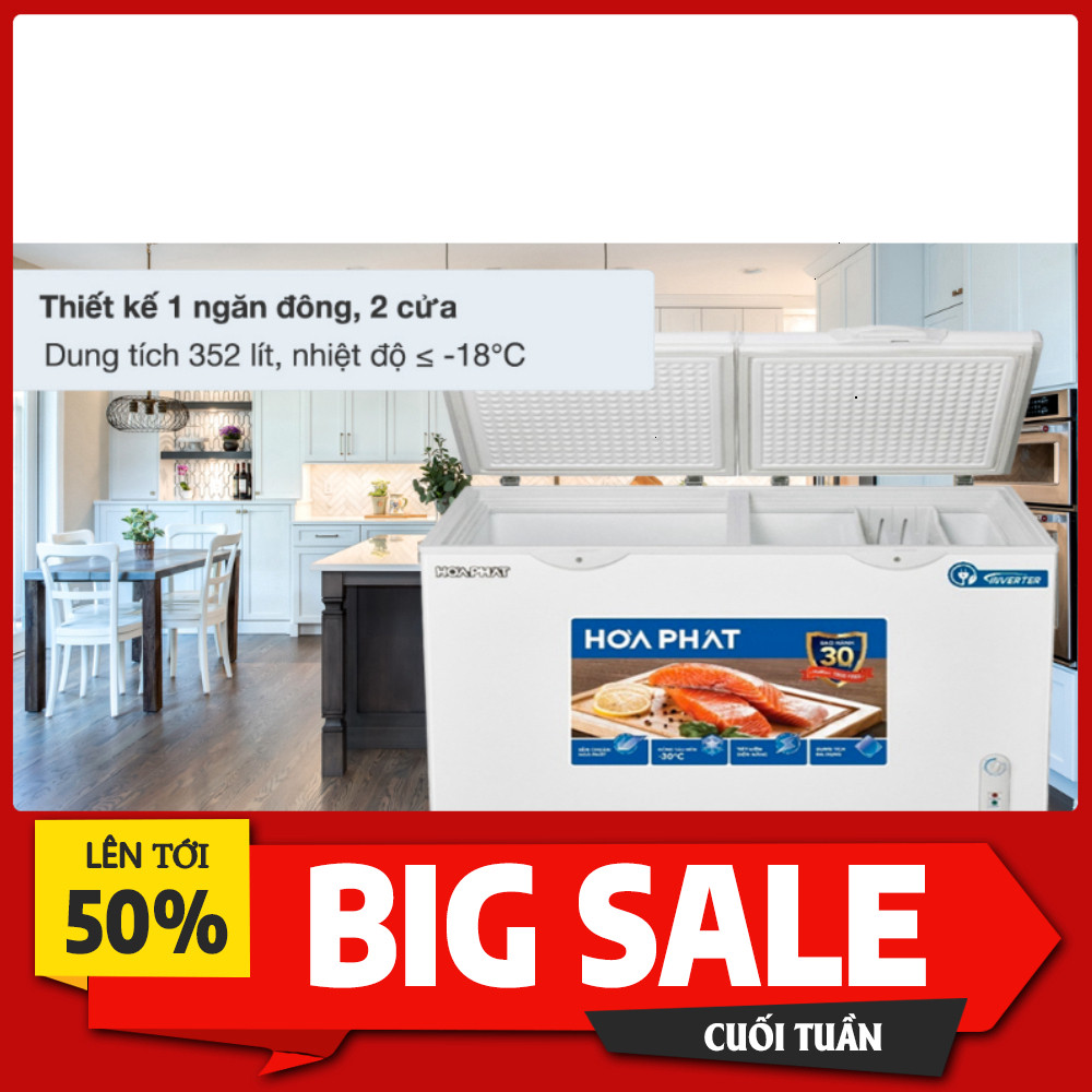 IB ĐẶT HÀNG  Tủ đông Hòa Phát Funiki Inverter 352 Lít HPF AD8352 1 Ngăn Đông Tiết Kiệm Điện Bảo Hành