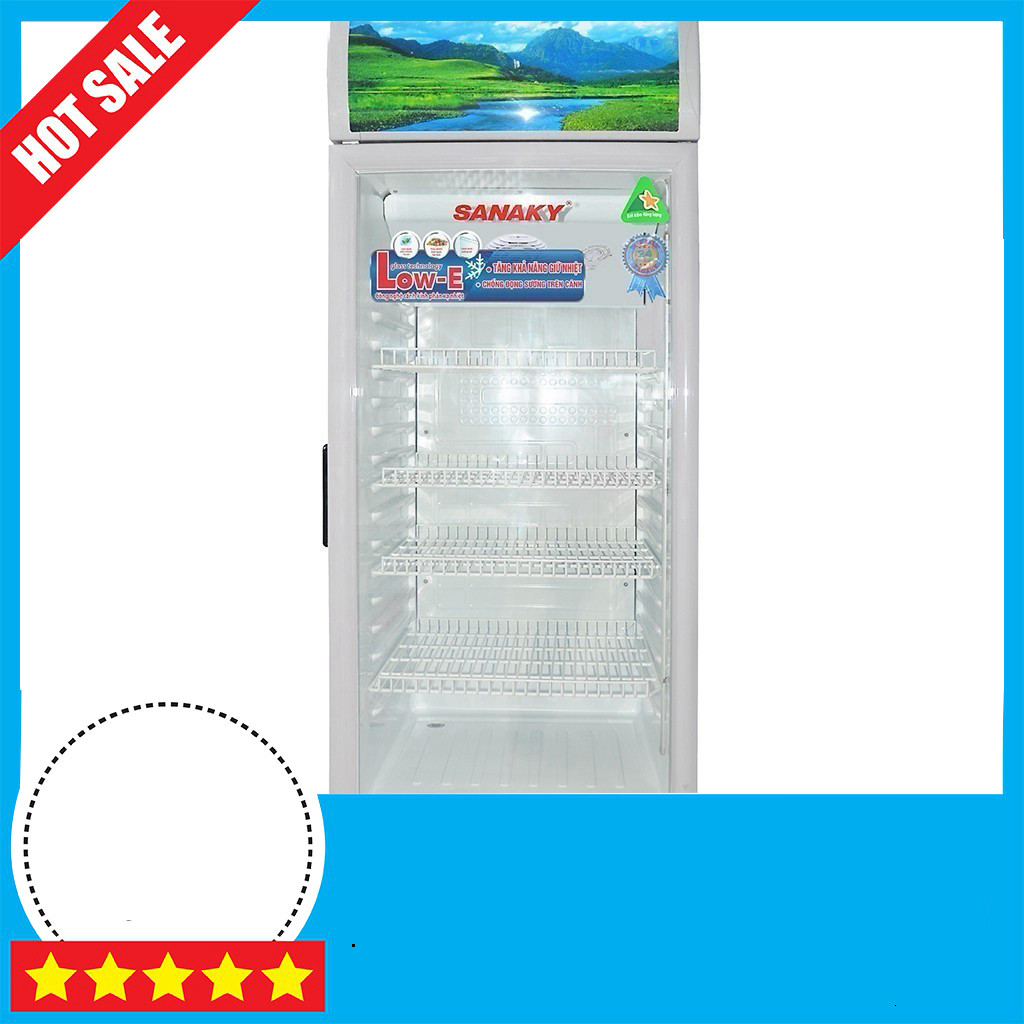 IB ĐẶT HÀNG  Tủ mát Sanaky VH-218KL 170 lít 1 cánh kính cường lực làm lạnh nhanh bảo hành chính hãng
