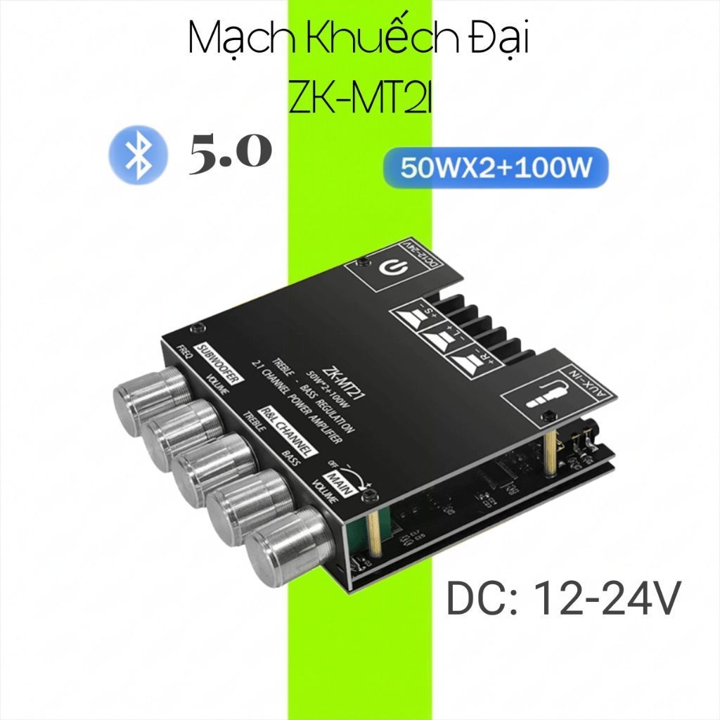 ZK-MT21 chính hãng Wuzhi - mạch khuếch đại âm thanh bluetooth hệ 2.1 CH - AudioNPC