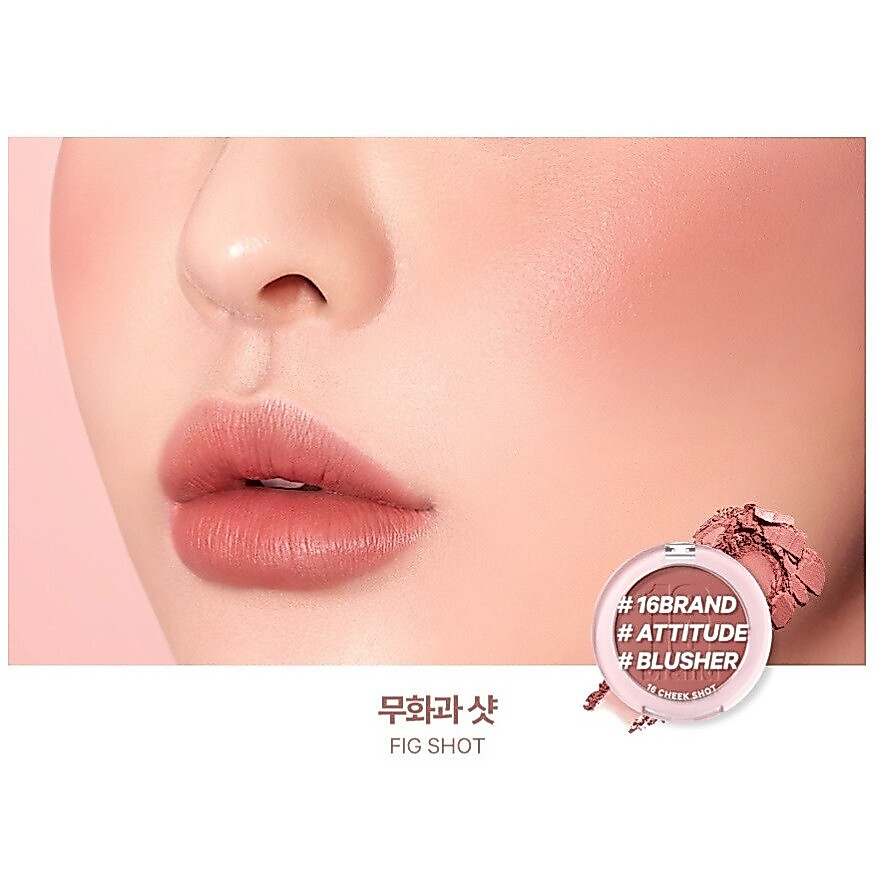 HSD:12/11/2026  Phấn má 16BRAND CHEEK SHOT FIG SHOT