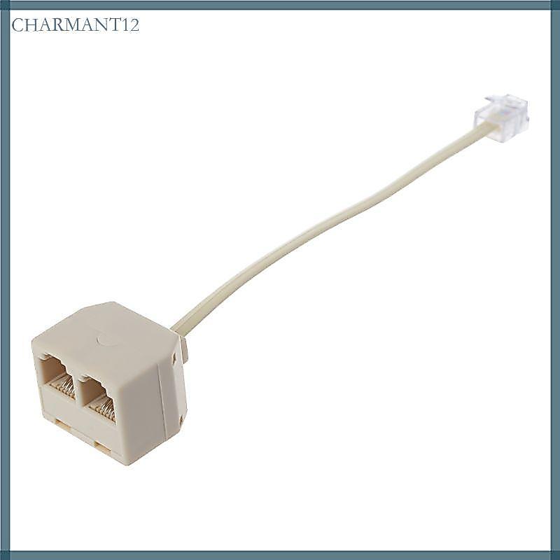 Char Bộ Chia Điện Thoại RJ11 6P4C 1 Nam Đến 2 Nữ Adapter RJ11 Sang RJ11 Tách