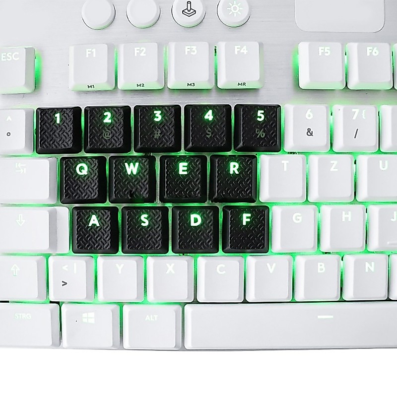 QUU 13 Chiếc Sợi Carbon Keycaps Cấu Hình Thấp Cho Bàn Phím G915 G813 DIY Tốt Nhất Cho Game Thủ
