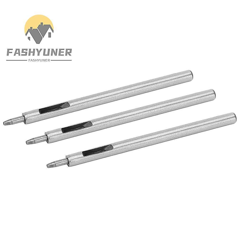 FASHYUNER 3 chiếc Máy đục lỗ tròn, Kích thước lỗ 1,5mm Thiết kế tròn rỗng Lỗ da, Máy cắt lỗ bằng da 