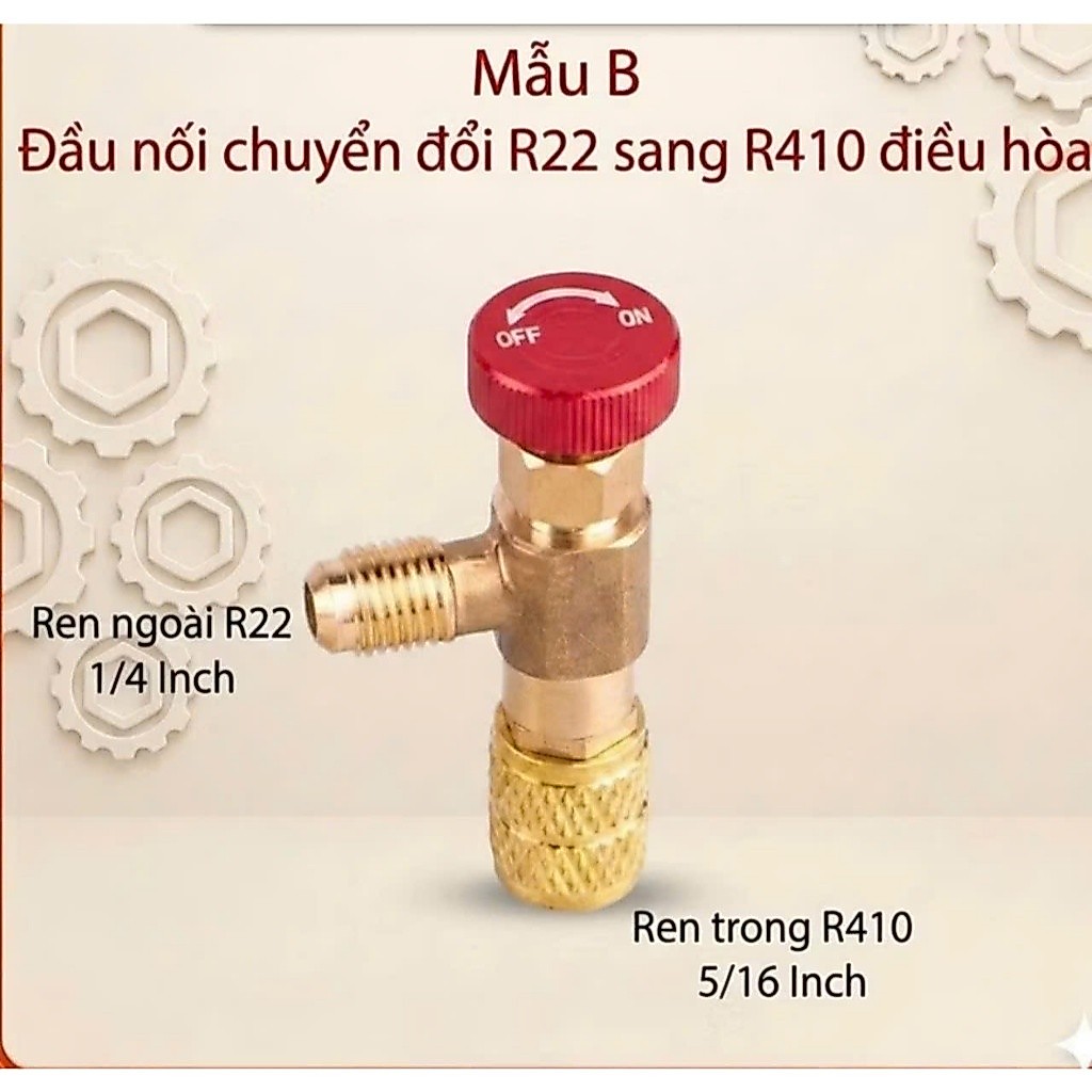 Van an toàn cho máy Điều Hòa R410A R22 1 / 4 " van khóa gas chống bỏng gas R32, R410a, R22 🍒