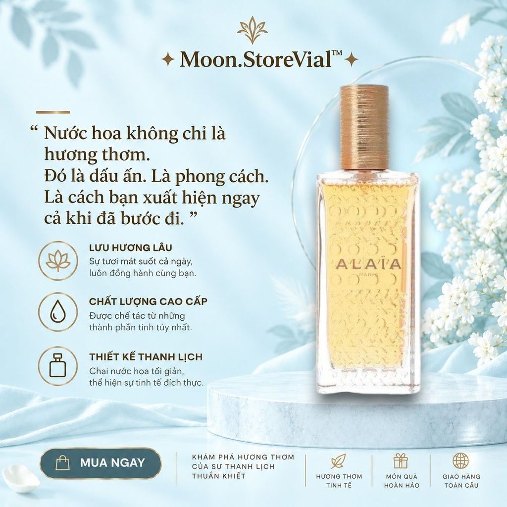 「✦Moon.StoreVial™✦」 Nước hoa Alaia Blanche Eau de Parfum 10ML
