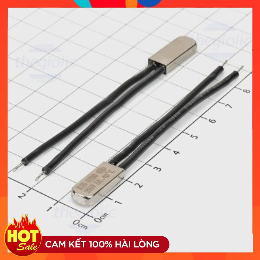 [3 Cái]- KSD9700-40NC Cầu Chì Nhiệt, Rơ Le Nhiệt 250VAC 5A 40 Độ C Thường Đóng NC ChipViet Store