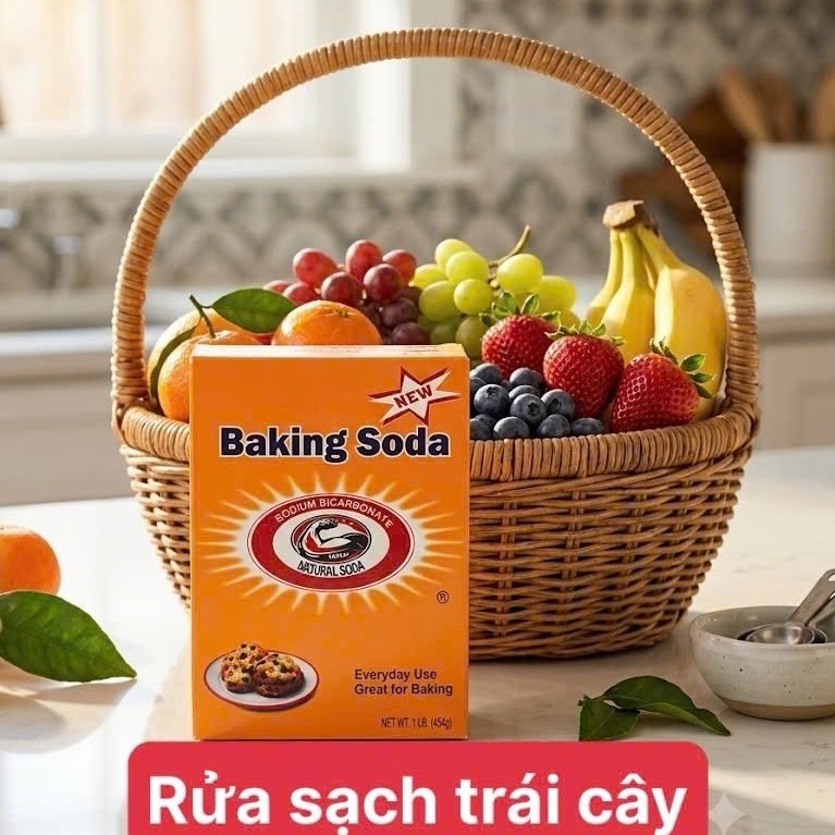 Bột Banking Soda hàng chuẩn, bột nở khử mùi diệt khuẩn , tẩy rửa, làm đẹp - hộp 454gr