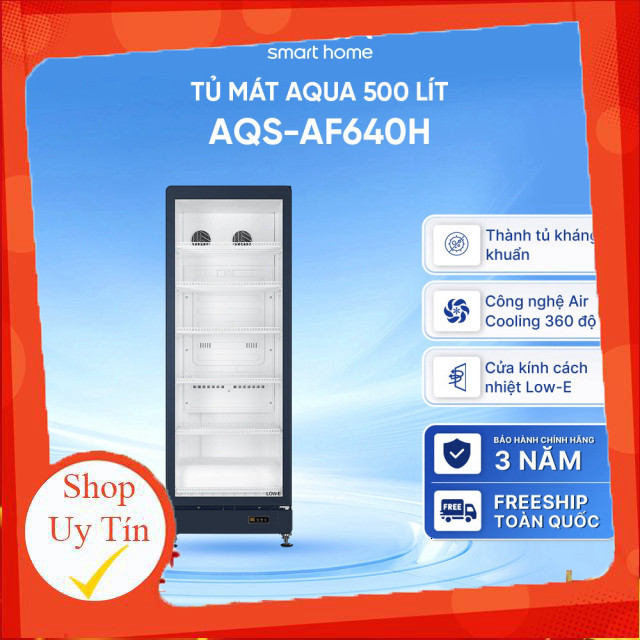 Store [SẢN PHẨM MỚI 2025] Tủ mát AQUA 500 lít AQS-AF640H - Làm lạnh 360 độ - 6 ngăn mát - Freeship )