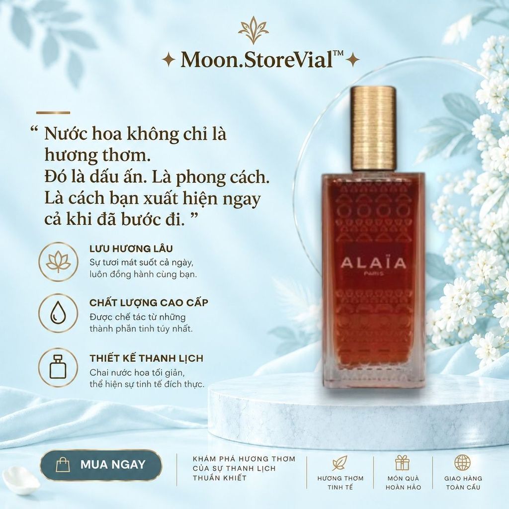 「✦Moon.StoreVial™✦」 Nước Hoa Alaia Paris Blanche 10ML