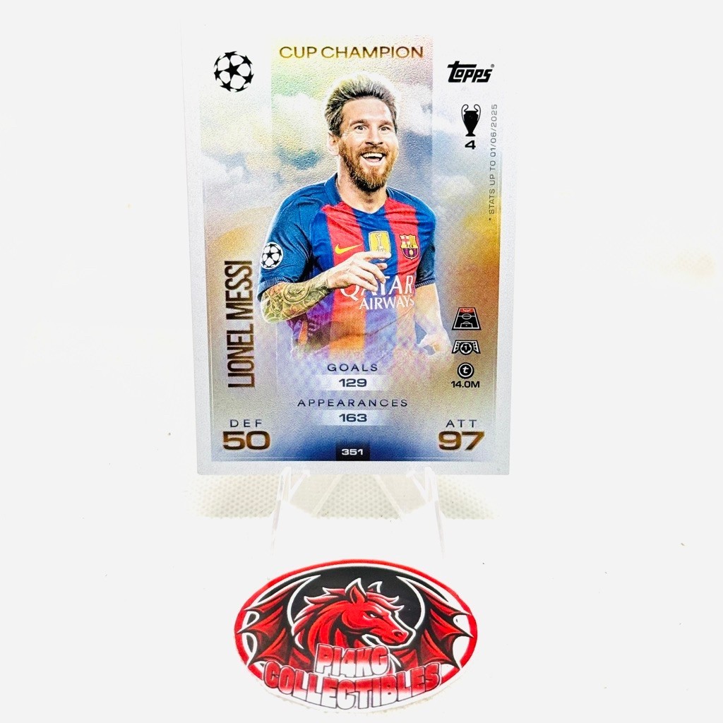 [RARE] Thẻ bóng đá Cup Champion Topps Match Attax UEFA Club Competitions 2025/26 (Messi, Torres, Ini