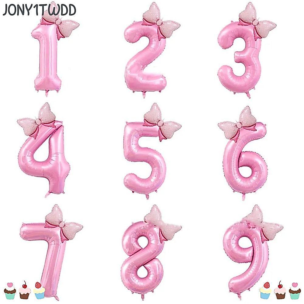 JONY1TWDD Số sinh nhật Ballons, Bóng bay số Jumbo sinh nhật công chúa bé gái, Quả bóng vàng dự tiệc 