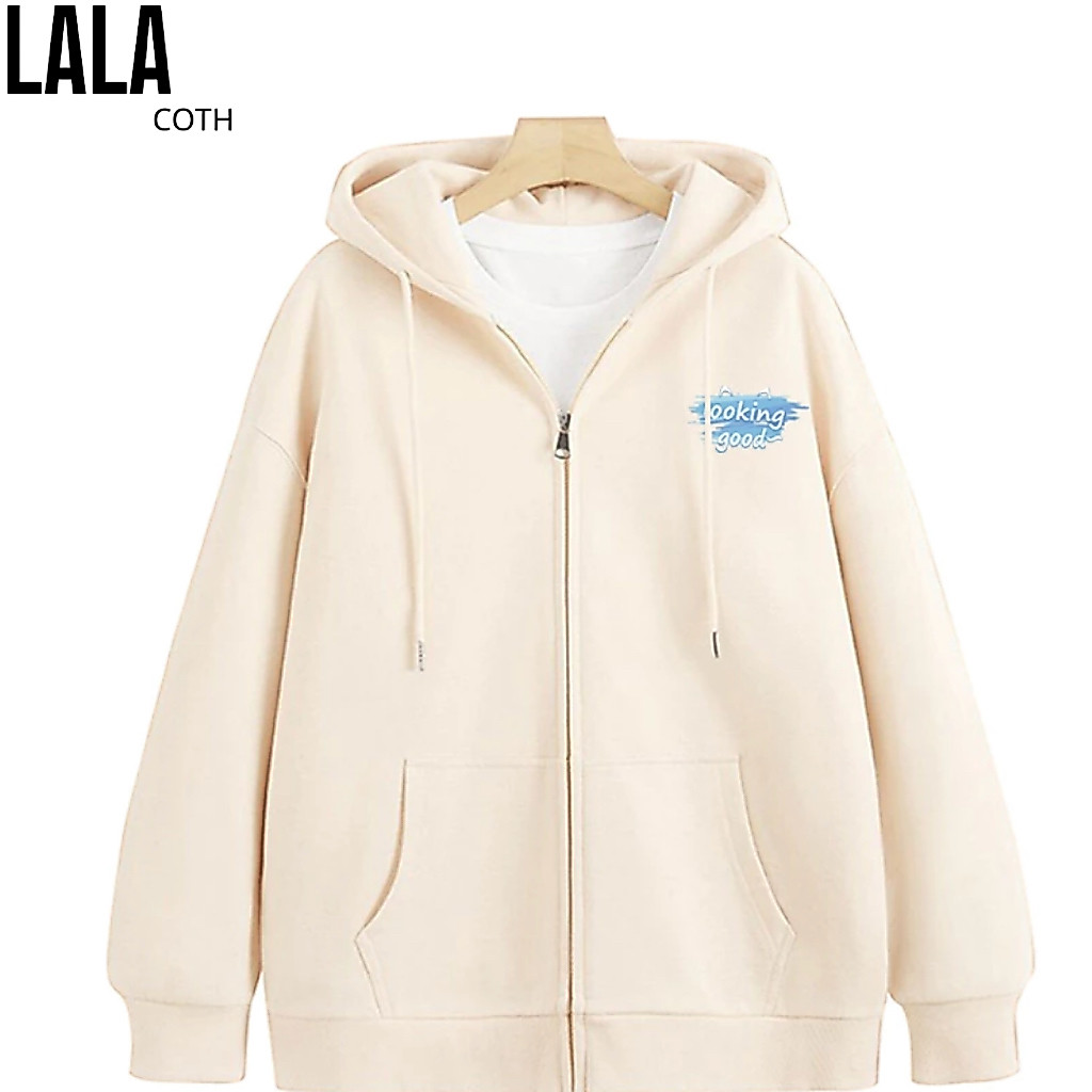 Áo Hoodie UNISEX Chất Nỉ 2 Da Chống Nắng 2 Lớp Form Rộng Basic Double Zipper Cao Cấp|LALACOTH|LL02
