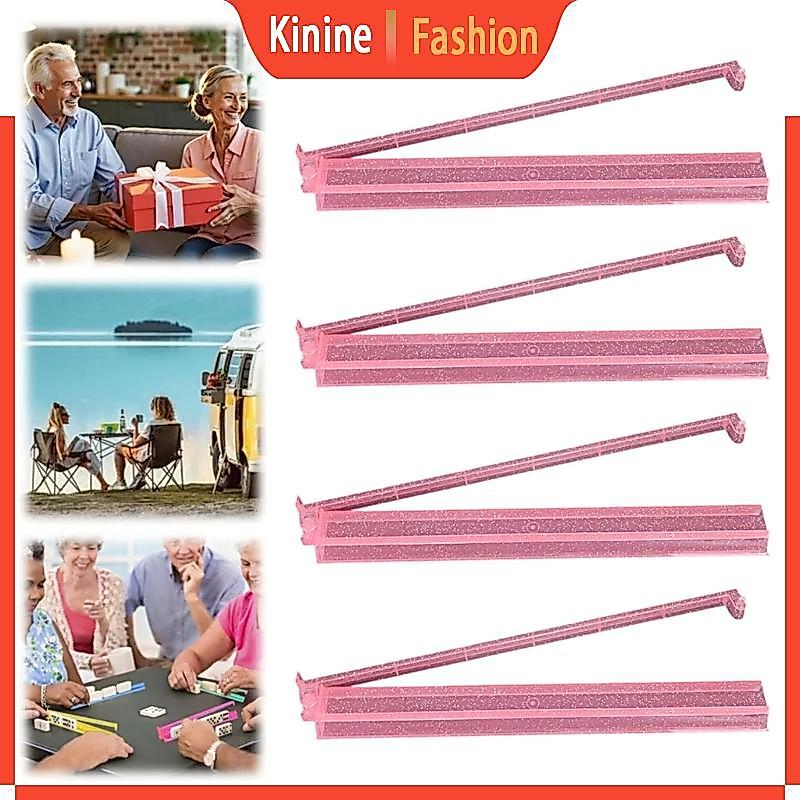 KIN 4 Miếng Acrylic Mahjong Tile Rack với Công Thái Pusher Mahjong Game Organizers