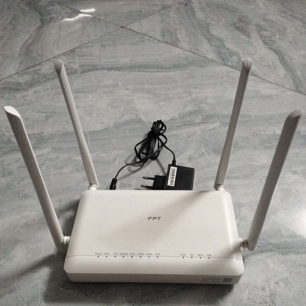 (hàng cũ) Bộ Phát Wifi 6 Model Quang ZTE ZXHN F6600P FPT 4 Râu 2 Băng Tầng