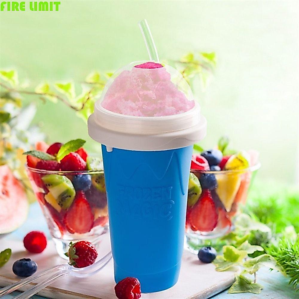 FIRE LIMIT DIY Juice Water Bottle, Cốc bóp sinh tố đông lạnh nhanh dung tích lớn, Silicon sáng tạo c