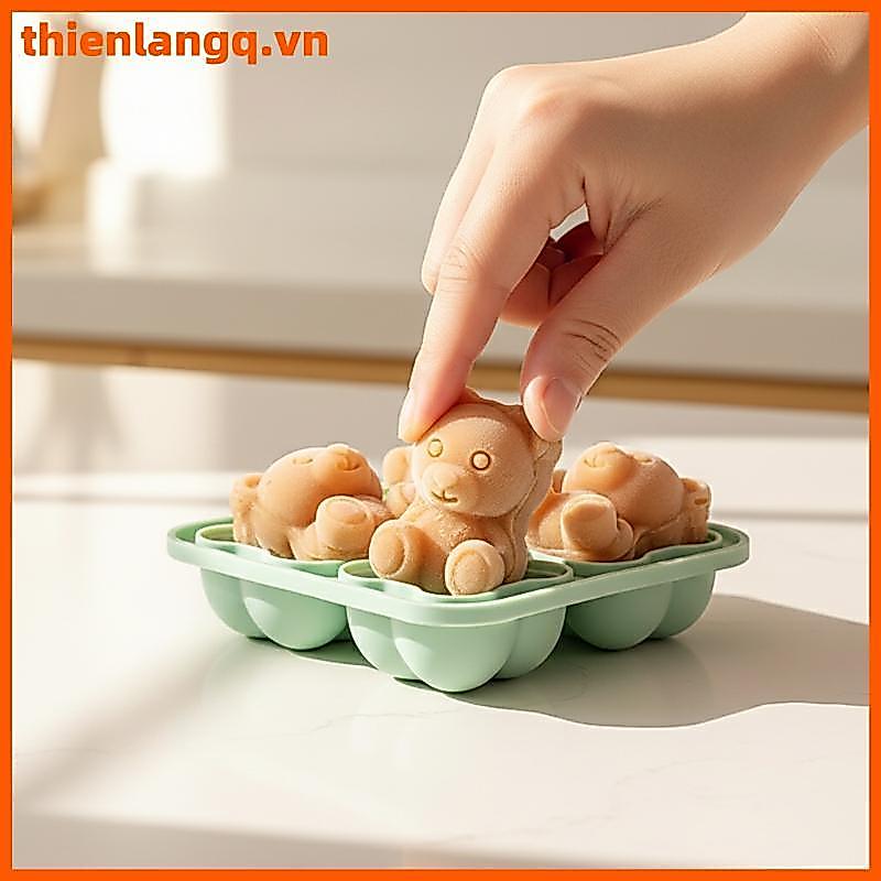 Thl Bear-shaped Ice Cube Khuôn Silicone Ice Tray Bear-shaped Cà Phê/trà sữa Ice khuôn VN