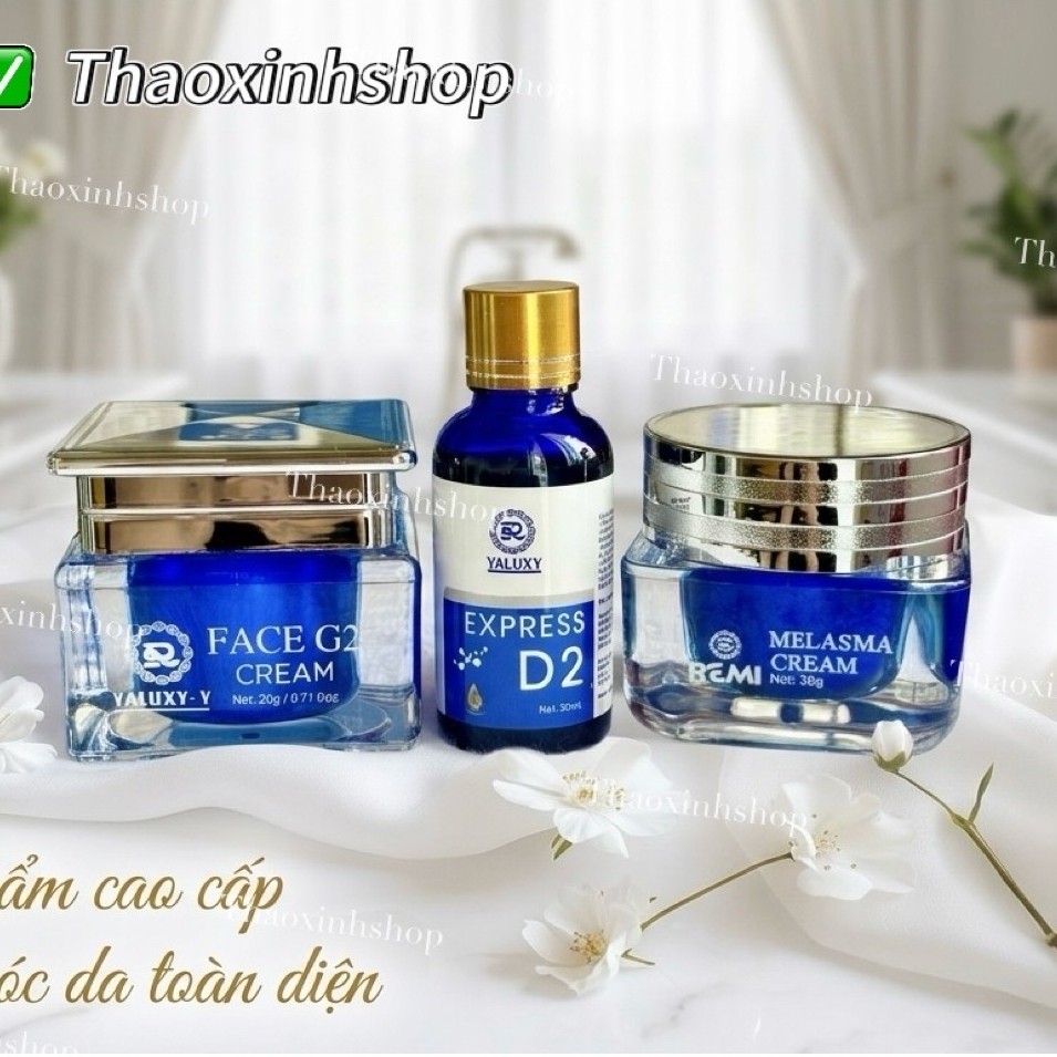 Reami bộ 3 dưỡng trắng mờ nám : kem melasma - detox2 - detox- reami yaluxy