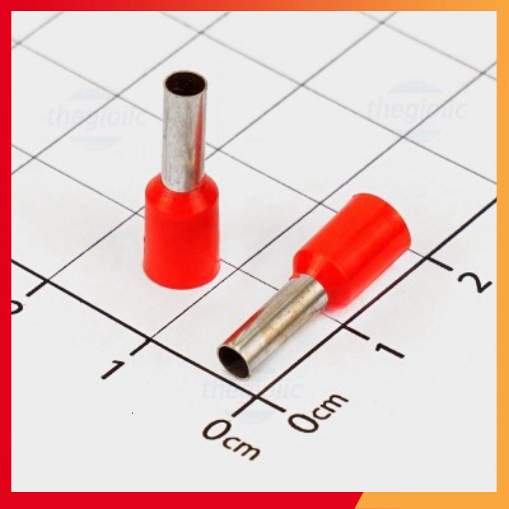 [50 Cái]- E4009 Cos Pin Rỗng Cỡ Dây 4mm2 Màu Đỏ Shop ekit.vn