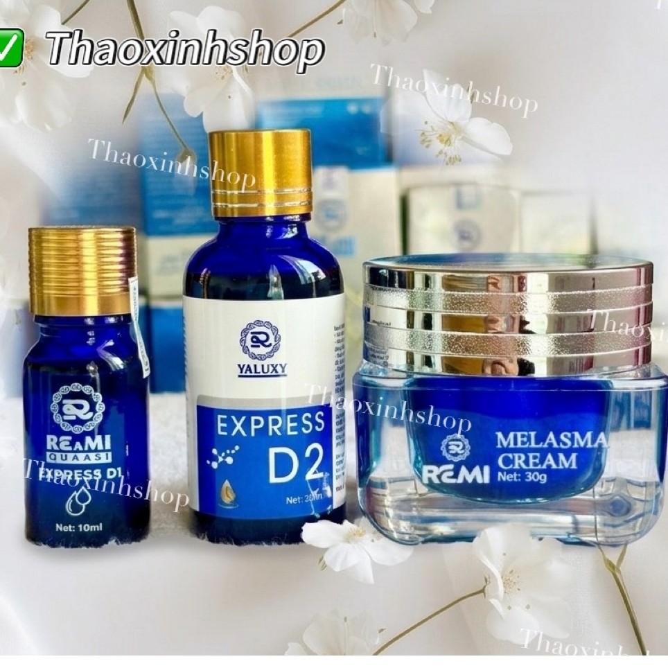 bộ 3 dưỡng trắng mờ nám : kem melasma - detox2 - detox- reami yaluxy