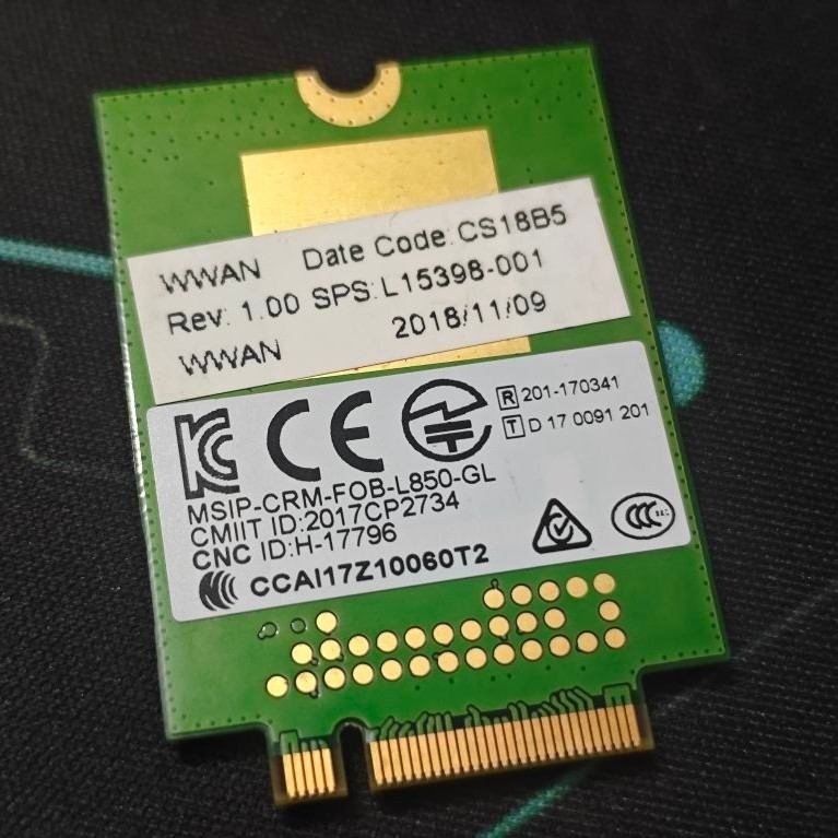 Card WWAN thu sóng 3G/4G/LTE cho Laptop/PC ( Model LT4120, L850-GL, EM7430, EM7455)