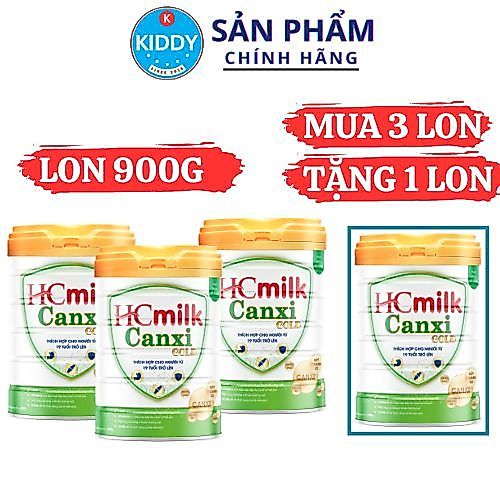 HC Milk Canxi Gold dành cho người từ 19 tuổi trở lên lon 900g (mẫu mới, date luôn mới)