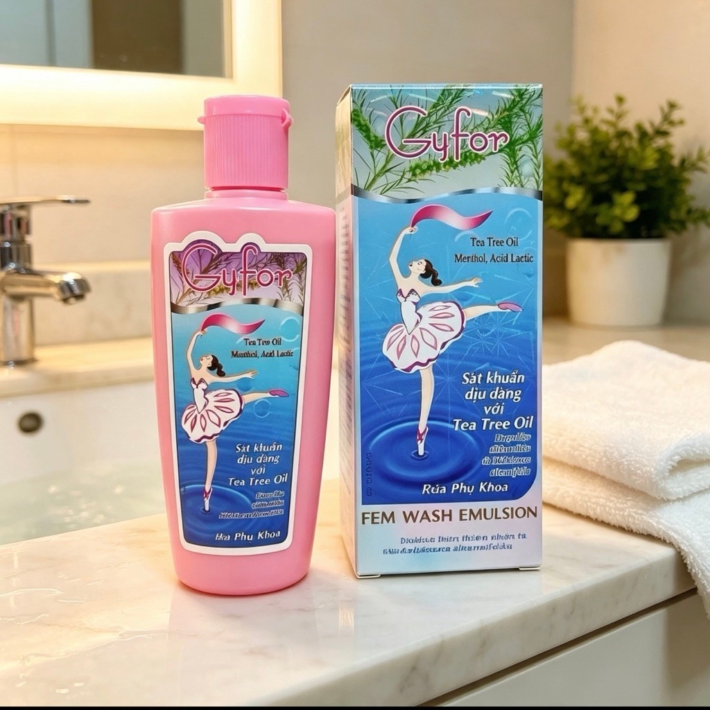 [SHOP 3K MARTS II][100ml]Dung dịch rửa phụ khoa Gyfor Dược 3-2 hỗ trợ vệ sinh phụ nữ hằng ngày,