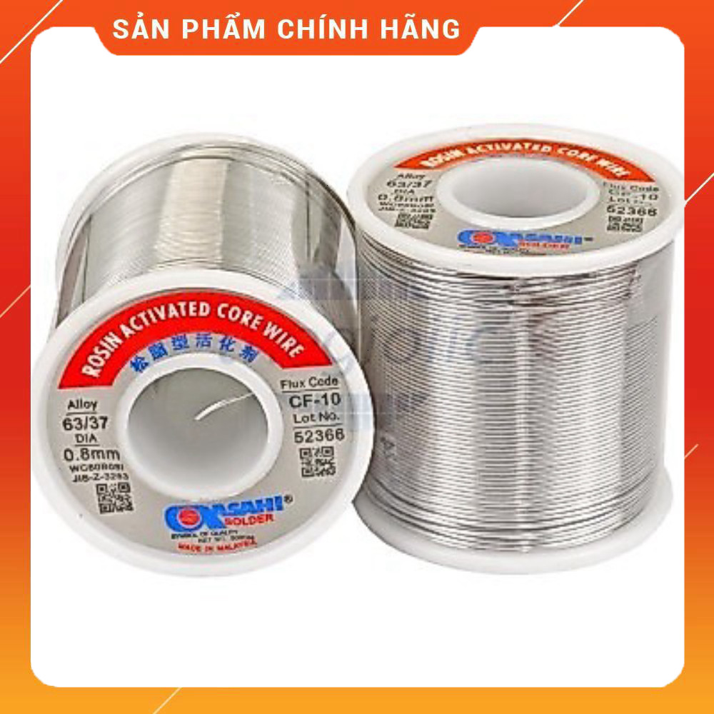 Thiếc Hàn 0.8 Sn63 Pb37 500G Asahi Việt Tech Components