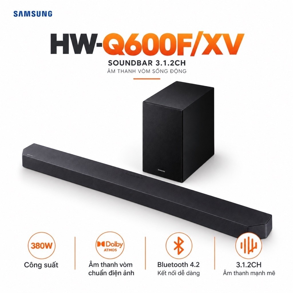 Bộ loa thanh Samsung HW-Q600F/XV 380W