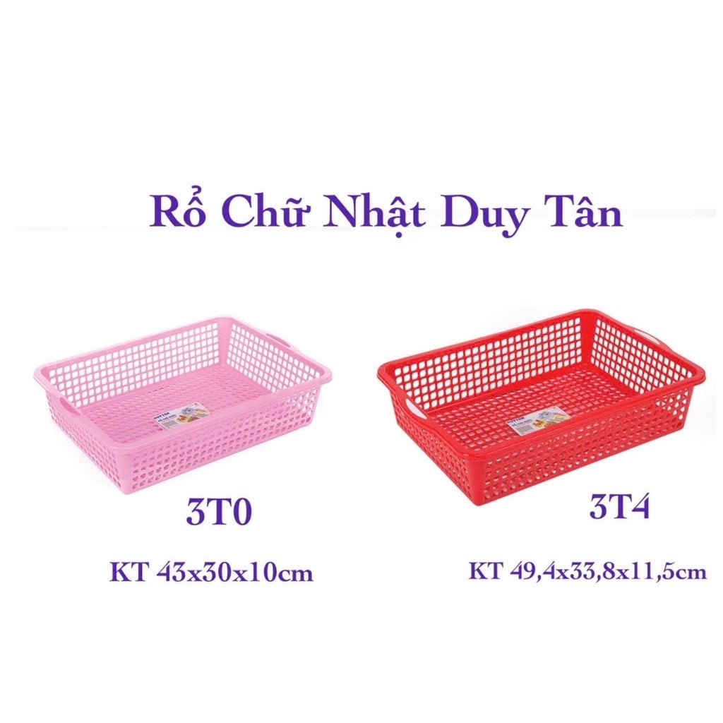 [ Hoả Tốc] Rổ Chữ Nhật Duy Tân đa năng 3T0/3T4 đựng SGK học sinh để ngăn bàn