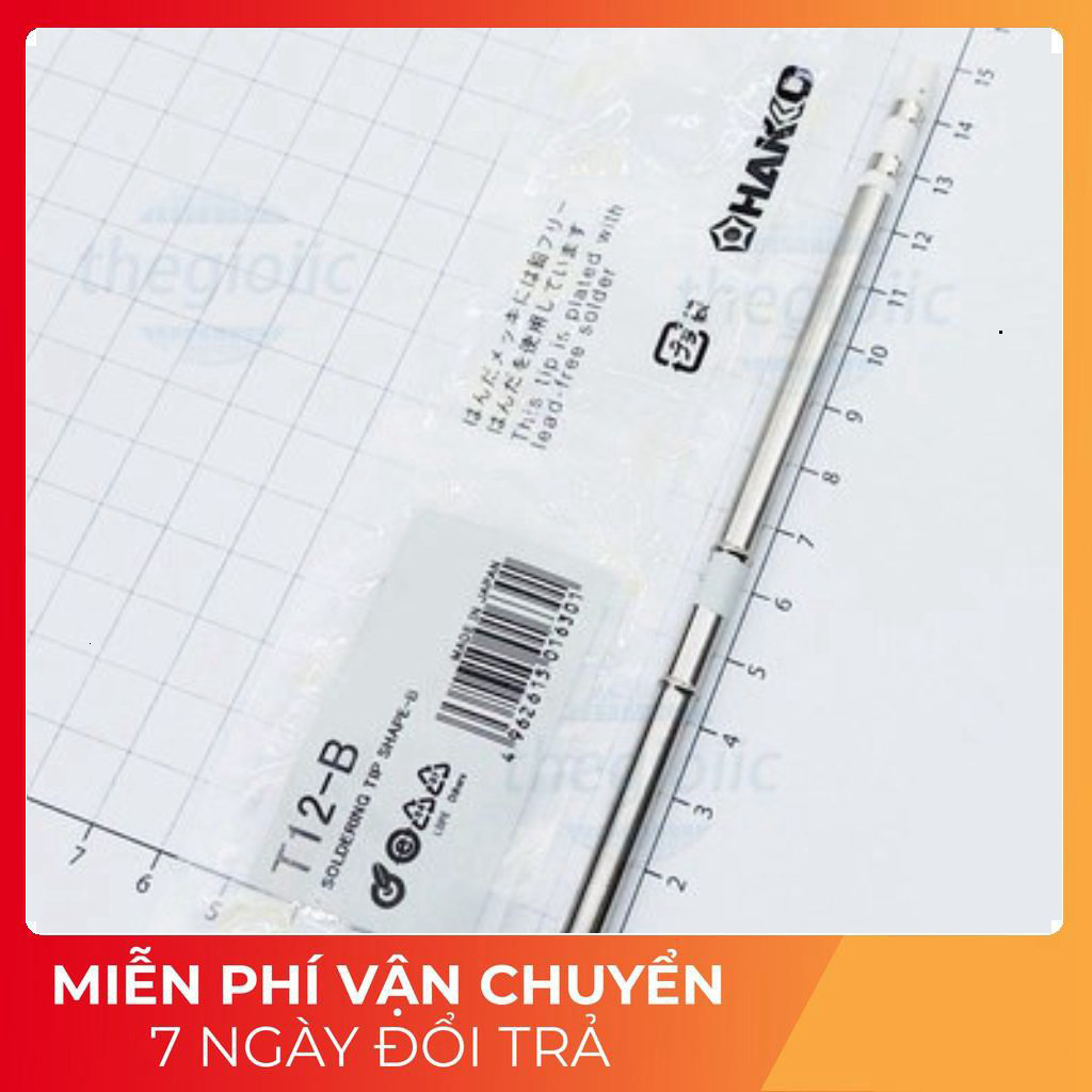 T12-B Đầu Mũi Hàn, Típ Hàn Hakko 0.2mm Tech Linh Kiện